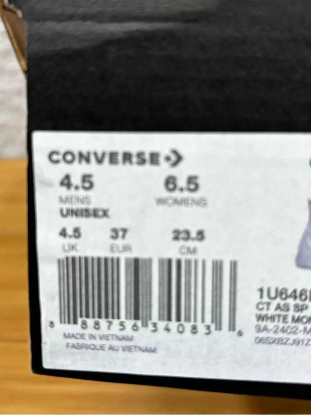 Converse Chuck Taylor All Star Woman’s  Size 6.5 White Monochrome Sneakers New - Picture 7 of 7